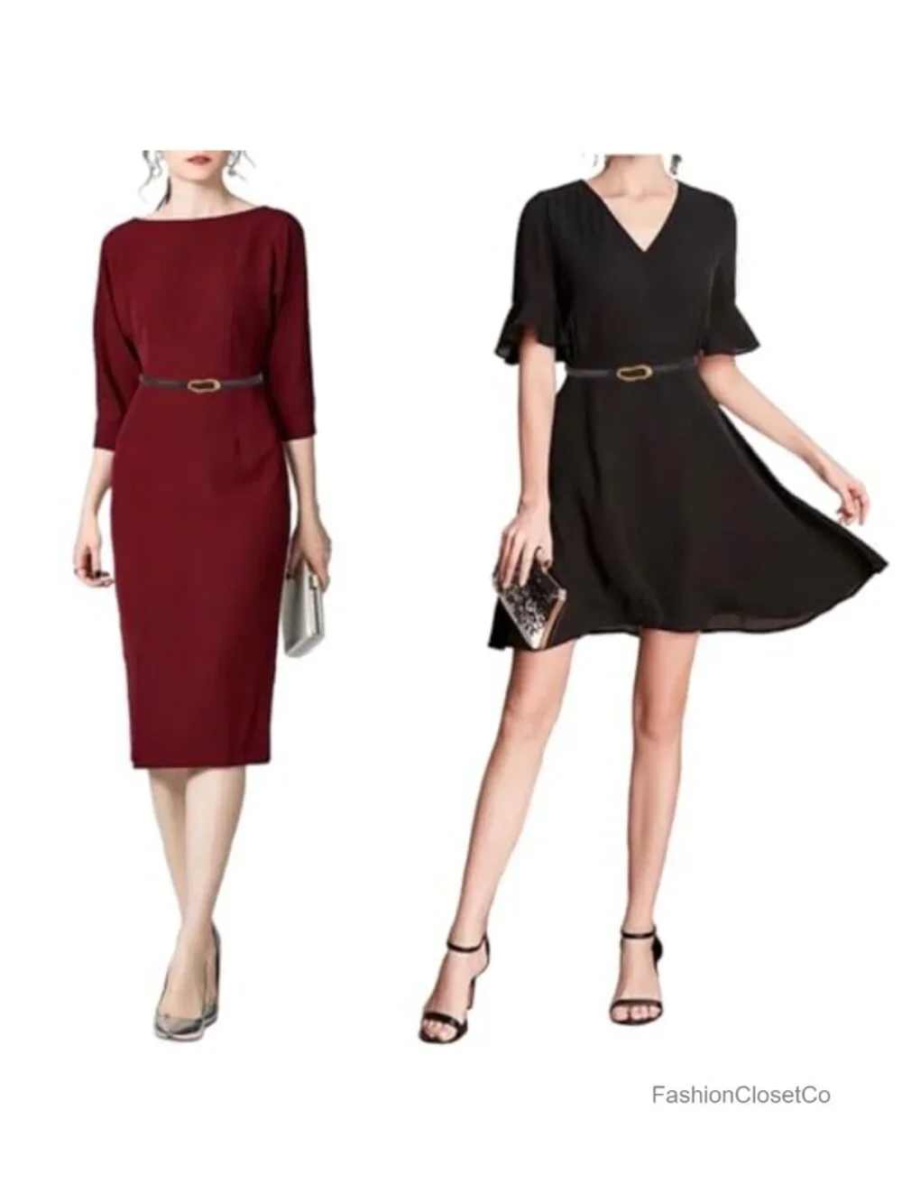 Women's Genuine Leather Skinny Belt Oval Gold Bronze Buckle Dress Casual Slim